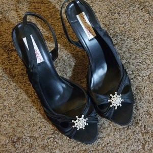 Bolero by Summer Rio Black Satin Slingback